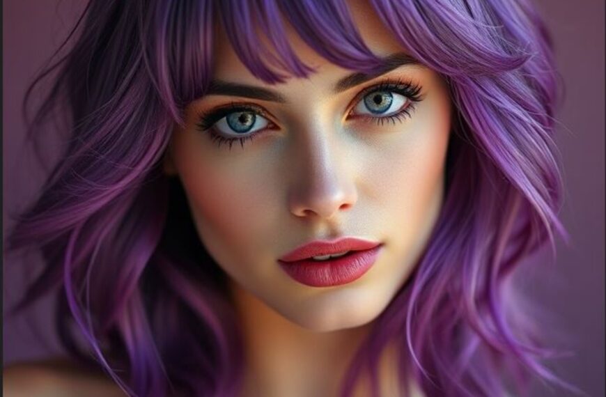 Des idées de coiffure pour cheveux violets femmes
