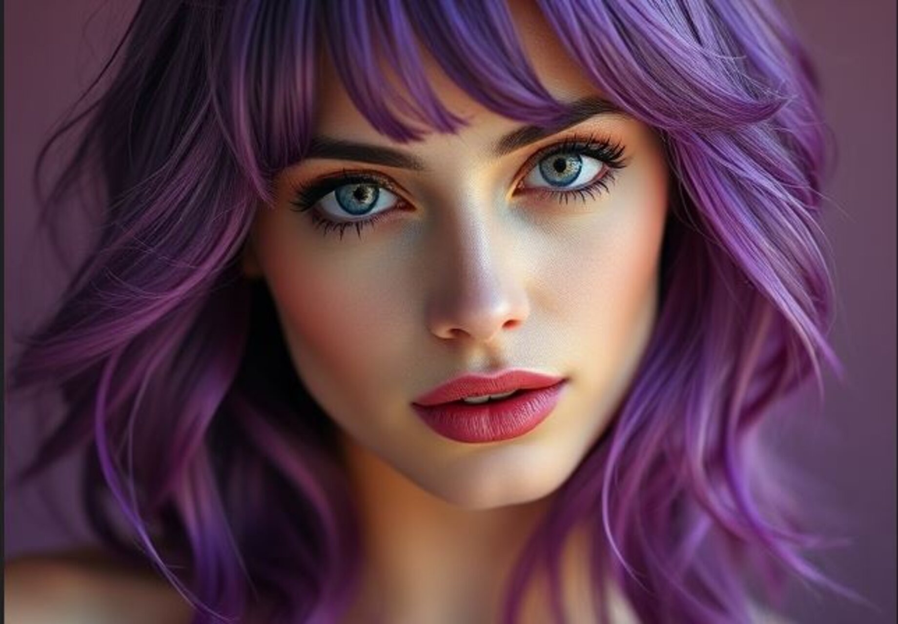 cheveux violets